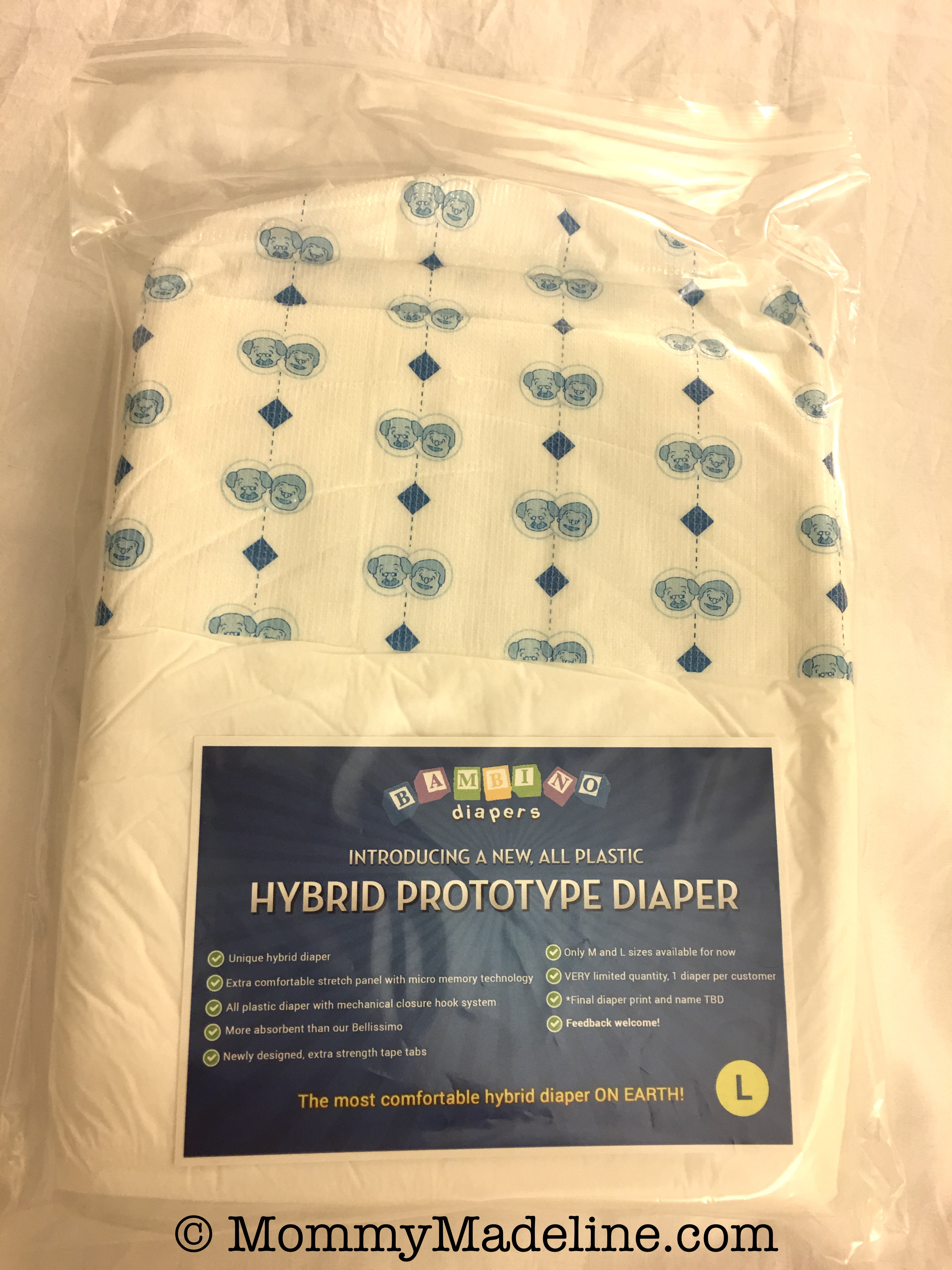 A Bambino prototype hybrid diaper