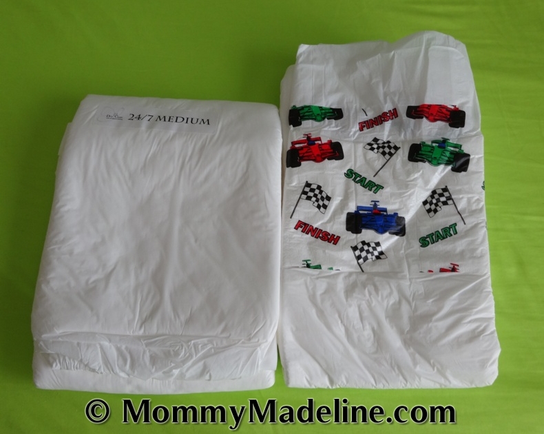 UnderCareWear Race Car and ConfiDry 24/7 diapers