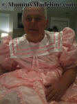 Sissy Baby Benita in her pink satin dress!